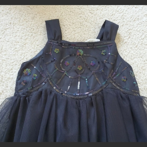 H&M Black Sequins Tulle DRESS Toddler girl 3T 4T - Picture 7 of 7